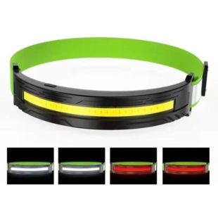 Фонарик налобный LED T128 -1 COB, 250 1m,АКБ встроенный 400 mAh, Type-C, 4 режима,black (М)
