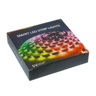 LED стрічка USB RGB 5V, IP 20, 10м, з Bluetooth, на самоклейці (М) - Ціна тижня!