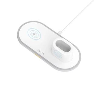 Беспроводное зарядное HOCO CW21 3-in-1 White
