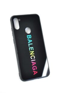 Чехол Samsung A11/A115 Silicon Glass BALENCIAGA black "Акционная цена"