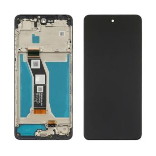 LCD Motorola E14 (XT2421-13) с чёрным тачскрином + корпусная рамка (М)