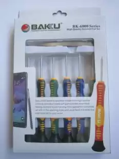 Набір інструментів BAKU BK-6000 (Викрутки: T2, T4, T5, T6, "мерс" 2.0, крест1.7, 2 лопатки) (W)