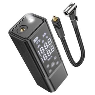 Автомобильный аккумуляторный компрессор HOCO ZP7 Black (М)