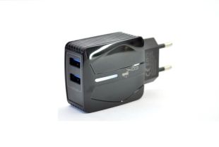 CЗУ 4you A24 (2.4A, Smart IC, Auto ID, улучшенная плата, 2USB, Led подсветка) black