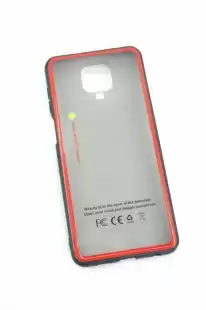 Чохол Xiaomi Redmi Note 9Pro/9Pro max/9s Silicon AGATA matte black/red "Акційна ціна"