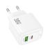 СЗУ-USB HOCO CS55A PD30W+QC3.0 3A (1 Usb/1Type-C) (блістер) White