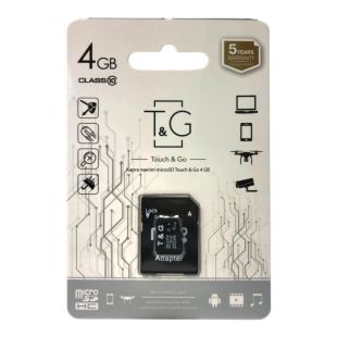 Micro SD 4Gb T&G Class 4 с ад.
