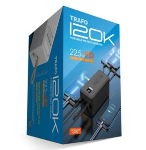 Power Bank 120000mAh Trafo PD22.5W QC Black