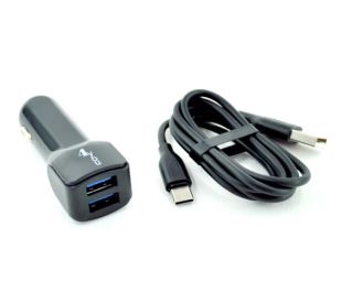 АЗП 4you B1 (2100mAh - 100%, Long, 2 USB, Exclusive design) Black + Type C