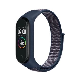 Ремешок на браслет фитнес Xiaomi mi band 3/4 Velcro Blue