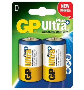 Батарейка GP 13AUP-2UE2 Ultra Plus LR20 , D(2 на блістері біла уп)