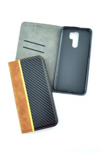 Flip Cover for Samsung A01 Core/M01 Carbon Light brown/black (4you) "Акционная цена"