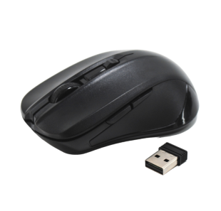 Мышь беспроводная 4you M6 black (Тихая, 2.4Ггц, 6кн, 800-1600DPI, 12мес гарантия) 