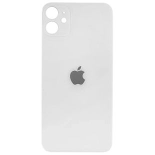 Заднее стекло корпуса iPhone 11 белая Big hole (M)