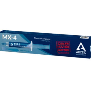 Термопаста в шприце Arctic MX-4 8g теплопровідність 8.5 W/mK, щільність 2.5 г/см3 (М) 