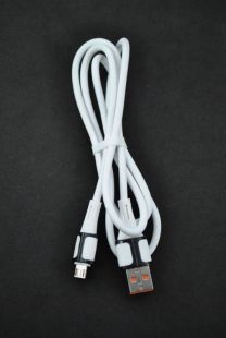 Usb-cable Micro USB 4you Oskol (2.1A) white (тех.пак.)