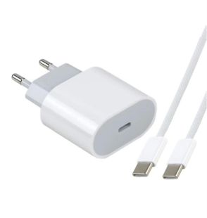 СЗУ USB-C 16 ProMax 35W + кабель Type-C-Type-C (біла упак) ModeL MHJE3ZM/A Logo 