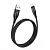 Usb-cable iPhone 5 HOCO U93 Shadow 2.4A 1.2m (круглый,тканевый,метал.коннект) Black
