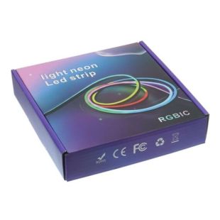 LED стрічка неонова USB RGB 5V, IP 65, 1м, з Bluetooth та пультом, датчиком звуку (М) - Ціна Тижня!