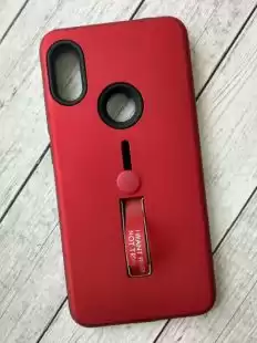 Чохол Xiaomi Redmi Note 6/6Pro Silicon + Plastic Finger Ring Stand red "Спец пропозицію!"