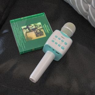Мікрофон-караоке бездротовий HOCO BK5 "Cantando" (Bluetooth 5.0, USB слот, 1-динамік) Blue
