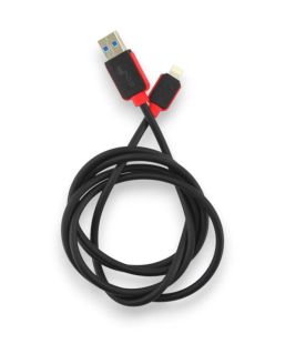 Usb-cable iPhone 5 4you Niagara ( 2.1A, чорний, 1.2м )