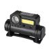 Фонарик налобный LED T123 XPE + COB, 150 1m, встроеный АКБ 1000 mAh,Type-C,6 режимов,black (М)