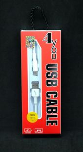 Usb-cable Type-C 4you Tems white (2A) (від10шт - 10%)