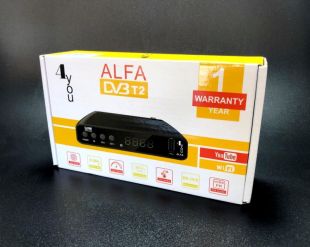 ТВ-Тюнер DVB-T2 4you ALFA (Гар 12мес,пластик,улучш охлажд.,2usb,GX6705,РРЦ 569грн)  