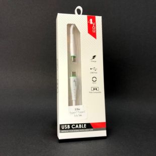 Cable Type-C/Type-C 4you Elbe (3A, silicon) White