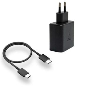 CЗУ SAMSUNG NOTE 20 2в1 25W original + кабель Type-C-Type-C Black ModeL(EP-TA800NBEGGB)