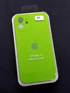 Чохол iPhone 12 Silicon Case original FULL Camera № 31 lime green ( 4you )