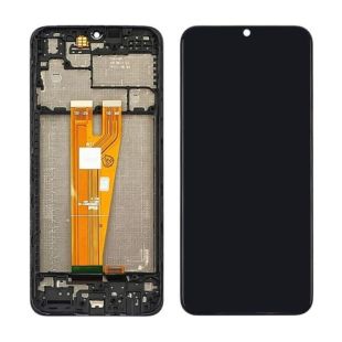 LCD Samsung A04/A045 (2022) із чорним тачскрином + корпусна рамка (M) 