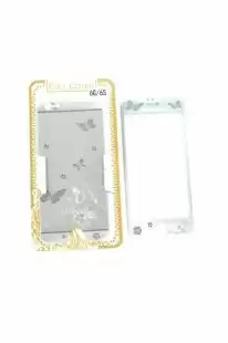 Захисне скло iPhone 6 COLORFUL Silver (2pcs) гравірування butterflyl "Акційна ціна"