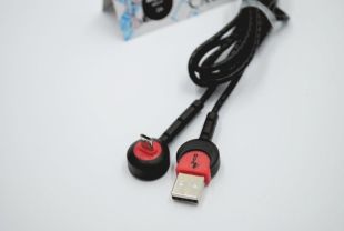 Usb-cable Micro USB 4you Angara (2000mah, tpe, 90град, micro 2х стор., чорний) "Акційна ціна"