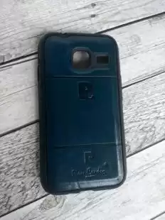 Чохол Samsung J2 / J210 Silicon + шкіра Pierre Cardin blue "Акційна ціна"