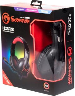 Гарнитура MARVO HG8928 (микрофон, мониторы,LED) Black/red