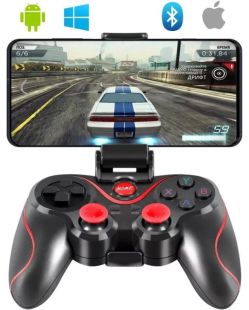 Джойстик X3 (для смарт ТВ, смартфона, комп'ютера) Black / red