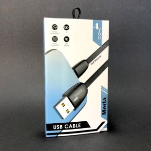 Usb-cable iPhone 5 4you Merla (2A, silicon, белый, премиум упаковка)