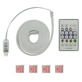LED стрічка неонова USB RGB 5V, IP 65, 2м, з Bluetooth та пультом, датчиком звуку (М) - Ціна Тижня!