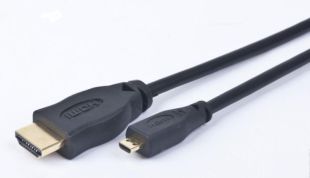 Кабель Cablexpert CC-HDMID-6 (V.1.3, micro-вилка (D-тип), позолоч.контакты, 1.8м, черный)