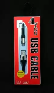 Usb-cable Micro USB 4you Horton ( 3A, тканина, чорний ) НОВИНКА!!!