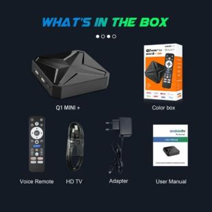 Smart TV Q1 Mini+ 2/16GB (RK3518, Android 14, 4Core 64bit, 2.4G+5G+BT, VF)