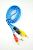 Кабель 3.5mm папа/3RCA папа 1.5m (силиконовая оплетка) Blue 