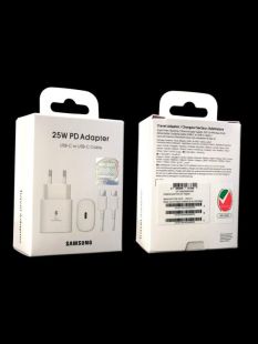 CЗУ SAMSUNG PD 2в1 PD 25W (EP-TA800) + кабель Type-C-Type-C White