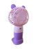 Вентилятор ручний HK59-19 (підставка для телефону, 3 режими, Type-C) Pink/Violet