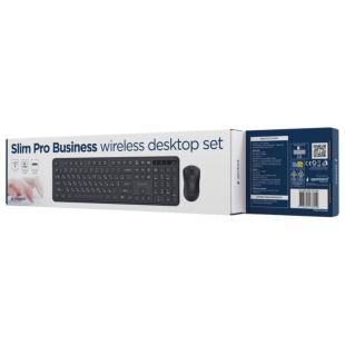 Бездротовий комплект Gembird KBS-WPS-01-CYRL (USB, мультимедійний) Black