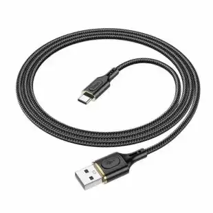 Usb-cable Type-C HOCO X95 3A 1m (круглий,тканинний) Black