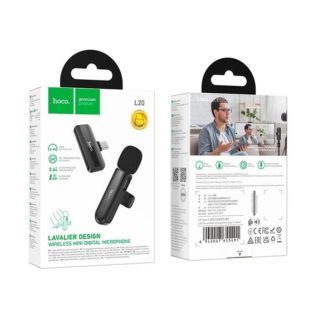 Мікрофон бездротовий HOCO L20 (Type-C) Black