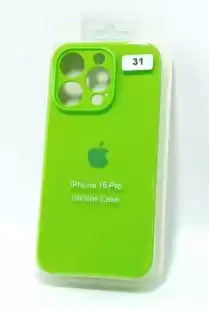 Чохол iPhone 15Pro Silicon Case original FULL Camera №31 lime green (4you) 